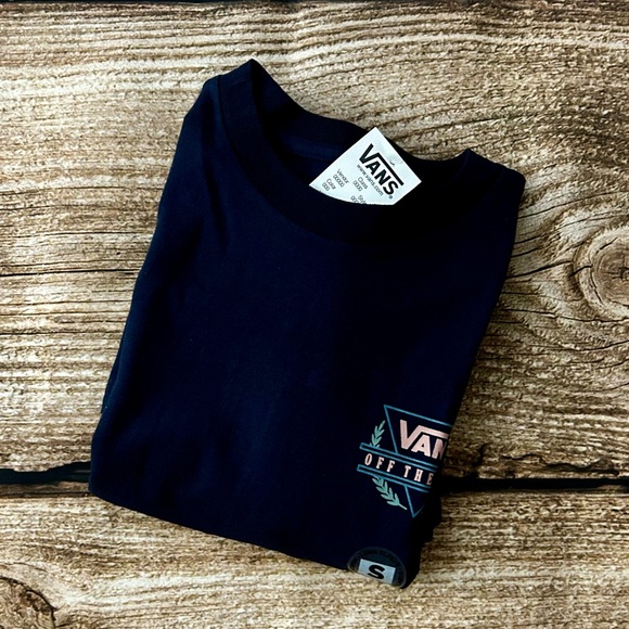 VANS Crested Shaper Long Sleeve T-Shirt Size Small Navy Blue NEW - Picture 7 of 7